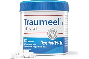 Traumeel LT ad us. vet. 500 tablets, natural veterinary medicine for dogs, cats, horses, cattle, pigs, sheep and goats, made in Germany