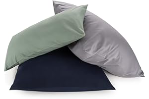 Blumtal poszewka na poduszkę 50x70 cm - zestaw 2 poszewek, czarny, poszewka z miękkiej mikrofibry - zmywalna poszewka, certyfikowana przez Oeko - TEX - kolor do poduszki 50x70 cm