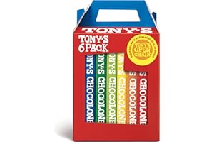 Tony's Chocolonely Rainbow Classic Pack - 6 x 180g Chocolate Bars, Selection Pack Gift Box, 6 Flavours, Vegetarian - Belgian Fairtrade Chocolate