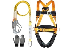 BLOMISE Absturzsicherung Fallschutz Set, Adjustable Waist, Tragkraft 150 kg, 2 Meter Seil