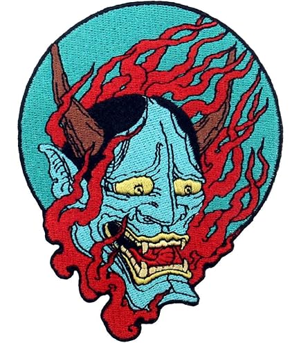 Toppa Ricamata Hannya Oni Da Stirare O Cucire - Patch Biker Punk Per Abbigliamento E Accessori - Foto 5