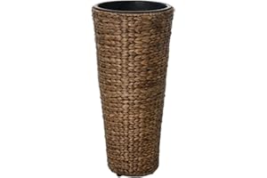 VIVANNO Jardinière individuelle en Jacinthe d'eau Classic Round 60 cm, Brun