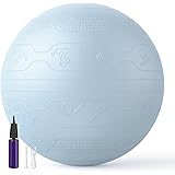 PROIRON Palla Fitness con Pattern di Pose, Fitball 55 cm 65 cm 75 cm con Pompa, Palla per Pilates, Esercizi, Ginnastica e Yog