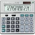 Flair FC-450 Desktop Series Basic Calculator | 14 Digits Calculator | Special Keys with Key Guard | Best Key Layout | Dual Power with Solar | Auto Replay | 99 Steps Check & Correct | Grey, Pack of 1