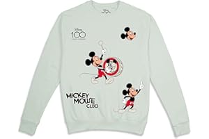 Cotton Soul Disney 100 Years Mickey Drum Club damska bluza z okrągłym dekoltem, Sage