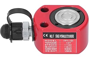 Plyisty 10T ultradünner Hydraulikzylinder, hydraulischer Ram-Wagenheber mit ZG3 / 8-Zoll-Gewindeanschluss und Staubkappe, Zylinderhub 11 mm （0,4 "）, verwendet in Kraft, Schiffbau, Erdöl, Chemie usw.