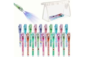 SERUDA 20 Penne Spia con Inchiostro Invisibile e Luce UV - Gadget Compleanno Bambini, Penna Magica Segreta per Messaggi Nascosti, Calendario Avvento, Giocattoli per Ragazzi e Ragazze