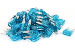 UXCELL sourcing map a1406ux0587 15A ATC ATO - Cuchilla Fusibles de Moto Coche, Azul, 50 Piezas