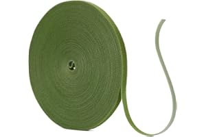 Cexovo 25M Taśma do Roślin na Rzep,10mm Zielona Taśma do Roślin Ogrodowych Samoprzylepne Opaski Wielokrotnego Użytku Taśma do Wiązania Rośliny i Drzewa Roślin Ogrodu Kwiatów Domowe Okablowanie Fix