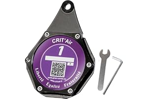 UGOZEN Porte Vignette Assurance Moto, Etui Support De Vignette Crit air ou Assurance Etanche, Accessoire Moto ✯Marque FRANÇAISE UGOZEN✯ Hexagonal Noir pour Moto/Quad/Scooter