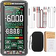 Fawoonu 683 6000 Counts Large Touch Screen Digital Multimeter Smart -burn Universal Meter VA Reverse Display NCV Tester with Flashlight for Voltage t Resistance Capacitance