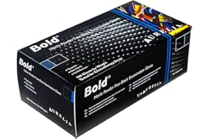 APEX BUSINESS SUPPLIES 100 Black Bold Nitrile Gloves Extra Large Gloves Protection for Medical, Industrial - Latex-Free, Powder-Free - Black Nitrile Gloves Ideal for Cleaning, Tattooing, Automotive More. 100 X-Large (1 Box)