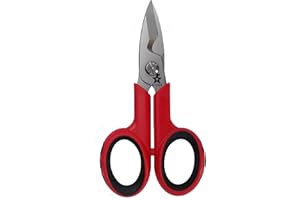 Gifaz Forbici Elettricista Made in Italy (Lama Acciaio Inox | Microdentatura | Tranciacavo | con Fodero, 14,5 cm)