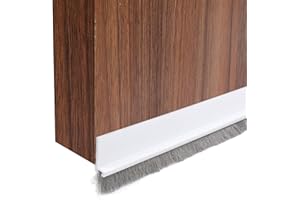 GGTTNRT Bürstendichtung Selbstklebend Zugluftstopper, Türdichtung Unten, Türbürstendichtung, Zuschneidbar, für Türen (Weiß-30mm)