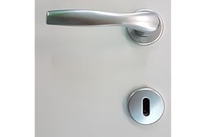 FIP, Coppia di Maniglie Hoppe Milano, per Porte Interne, in Alluminio, Colore Cromo Satinato