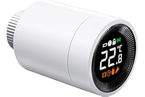 PUTOGESAFE Heizkörperthermostat Smart Zigbee, Verbesserter Heizungsthermostat (digital benötigt TUYA Zigbee-Gateway), Thermostatheizung durch TUYA Zigbee+APP, Thermostat mit Adapter, Regulierung der Temperature
