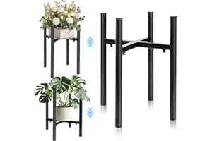CAIXINYI Support Plante réglable, Porte Plante noir, Porte Plante Interieur universel pour une utilisation intérieure et extérieure, adapté aux pots de fleurs de 20 à 30 cm