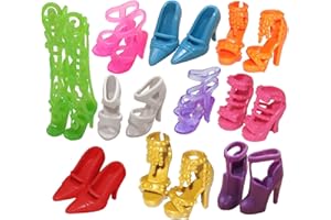 CTU BroHall 40 Pairs Different High Heel Shoes Boots Accessories For Barbie Doll