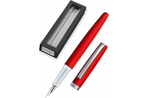 ONLINE stylo-plume Eleganza │ stylo en métal │ plume en iridium M │ convient aux cartouches d'encre standard ou convecteur │ boîte cadeau | couleur rouge