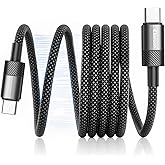 KARWAN 100W Magnetic USB Type C to Type C Cable [2Yrs Warranty] Tangle Free PD Fast Charging Cable with E-Marker Chip, Compat