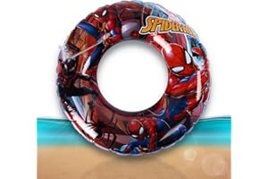 YISSCEN Kinder Schwimmreifen, Spiderman Schwimmring, Aufblasbare Schwimmringe Schwimmreifen, Aufblasbar Pool Schwimmen, Aufblasbarer Wasserring, für 3–6 Jahren Jungen Mädchen Baby Schwimmhilfe (60 cm)