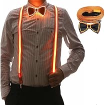 Produktbild von 2tlg. LED Hosenträger Herren Mit Fliege, Leuchtende Herren