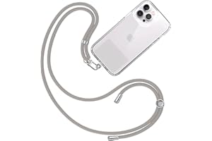 TBOC Cordón Correa Cuerda Universal Colgar Funda Teléfono Móvil en Cuello - Cinta Cadena Colgante con Parche de Plástico - Colgador Lanyard con Enganche Adaptador Llavero Móviles Llaves Accesorios