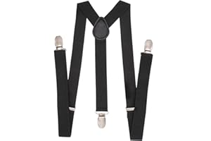 NestNook Mens Braces 1 inch wide - Adjustable Y-Shape Suspenders, Breathable Comfort for Men & Women