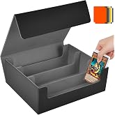 Aolso Deck Box for Cards, Deck Box for 2400+ PTCG Cards without Sleeves, Flip Card Storage Box with 8 Card Dividers, for MTG