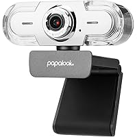 papalook Webcam 1080P, PA452 Pro Full HD Webcam mit Mikrofon, USB Kamera für PC, Laptop und Notebook, Kompatibel mit…