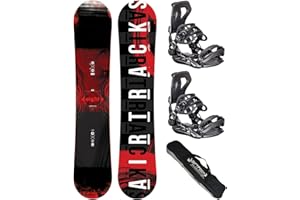 AIRTRACKS Snowboard Set/Pack Planche Eight Wide+Fixations Master FASTEC+SB Sac/Neuf