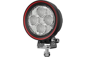 ‎HMH HMH Weldex LED Arbeitsscheinwerfer Rückfahrscheinwerfer rund 20W 40 Grad 1700 Lumen kaltweiss IP69K 12V 24V ECE R10 & ECE R23 Aluminium WDWL-1R20DT40 (WDWL-1R20W40)