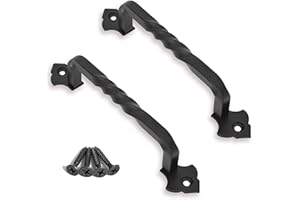 Ouvin 2 Pack Barn Door Pull Handle Hardware for Wooden Garden Gate Shed Cabinet Door (6inch)