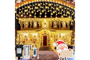 GCMacau Guirlande Lumineuse Extérieure,20m+5m 660LED Guirlande Noel Extérieure avec télécommande Timer 8 modes, IP65 étanche Rideau Lumineux Extérieur pour Deco Noel Extérieur