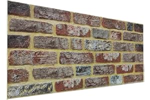 DELLEDECOR ADVANTAGE DESIGNS 3D Brick Wall Cladding Ceiling Panel Faux Brick Style Polystyrene Wall Cladding 50x100cm (DL190)
