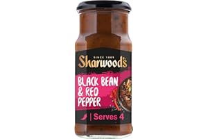 Sharwood's Black Bean & Sweet Red Pepper Chinese Cooking Sauce, 425 g Jar (Pack of 1)