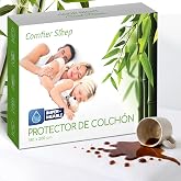 Mattress Protector 180 x 200 cm &ndash; 100% Bamboo Mattress Cover 180 x 190 cm Anti-Dust Mite &ndash; Waterproof Breathable and Hypoalle