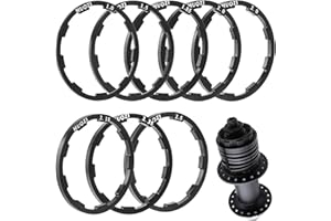 Musiook 8 Pcs Bike Cassette Spacer, 9 Speed Cassette Spacers for Road Bike, Out Door Bicycle Bottom (1.0/1.5/1.85/2.0/2.0/2.18/2.35/2.5mm)