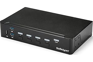 StarTech.com Switch KVM USB HDMI à 4 ports - Commutateur écran clavier souris HDMI avec hub USB 3.0 intégré - 1080p (SV431HDU3A2)