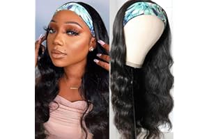YAYAHAIR Perruque Bresilien Bandeau Cheveux Humain Body Wave Perruque Avec Bandeau Ondulé 16 Pouces 150% Densité Glueless Wig Perruque Femme Naturelle Brésilien Headband Wig Human Hair Couleur Naturelle