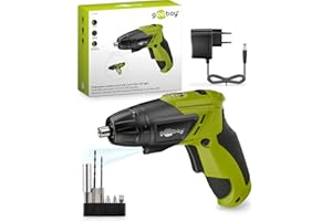 Goobay 71880 wkrętarka akumulatorowa kompaktowa z akumulatorem litowo-jonowym łącznie z zestawem bitów i ładowarką, 6 W, 5 V