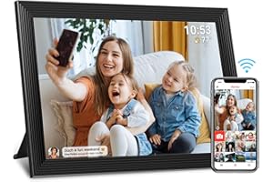 YENOCK FRAMEO Cadre Photo numérique WiFi, écran Tactile LCD 10,1 Pouces 1280x800, Auto-Rotation, mémoire intégrée 16GB, partagez Vos Moments instantanément Via l'application Frameo Depuis n'importe où
