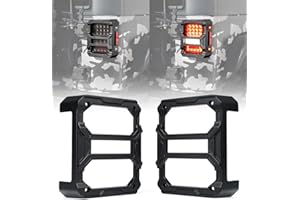 Xprite Rücklichtschutz mit verschiebbaren Stangen-Design, selbstpatentierte Rücklichtabdeckungen kompatibel mit Jeep Wrangler JK JKU 2007-2018, Paar