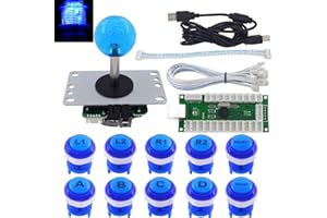 SJ@JX Arcade Game LED DIY Kit Mechanical Keyboard Switch LED Button PC MAME Retropie Arcade Joystick Controller Zero Delay USB Encoder