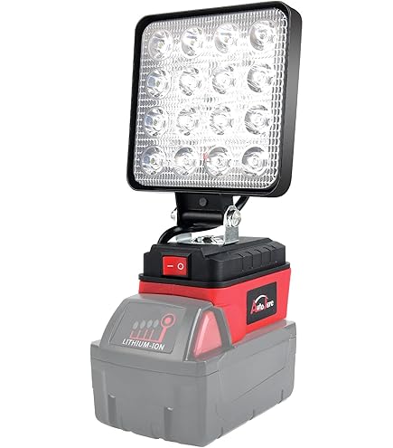 Led Sans Fil TPDL Lampe Sans Fil Pour Einhell Power X-Change 18 V, Lampe De Travail 12 W Avec Ampoules E27 Réglables 150-1300 Lm, Luminosité Réglable, Lampe De Chantier, Pour Batterie Einhell