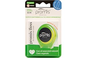 Fil dentaire Promis - Fil dentaire recyclé | Fil interdentaire doux | Testé cliniquement | Huiles essentielles | Sans fluorure | Vegan (grass green)