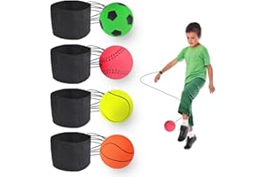 Jastown Piłka do nadgarstka z gumką, piłka na elastycznej gumowej piłce przywiązana do nadgarstka, piłka do odbicia na nadgarstku, piłka sprężynowa na sznurku, rozciągliwa kulka, koła