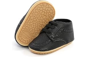 RVROVIC Baby Boys Girls Sneakers Anti-Slip Oxford Loafer Flats Infant Toddler PU Leather Soft Sole Baby Shoes