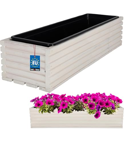 Ebert Blumenkasten "Super", braun, 100 x 18 x 14 cm, 1002766 : Amazon.de:  Garten