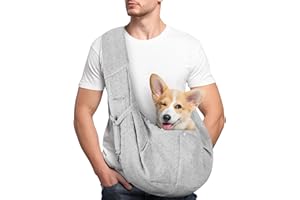 Adiwo Nosidełko dla szczeniaka, torba na ramię, dwustronna, bez użycia rąk, dla małych i średnich psów i kotów, miękka i wygodna, do spacerów na świeżym powietrzu, podróży, zakupów